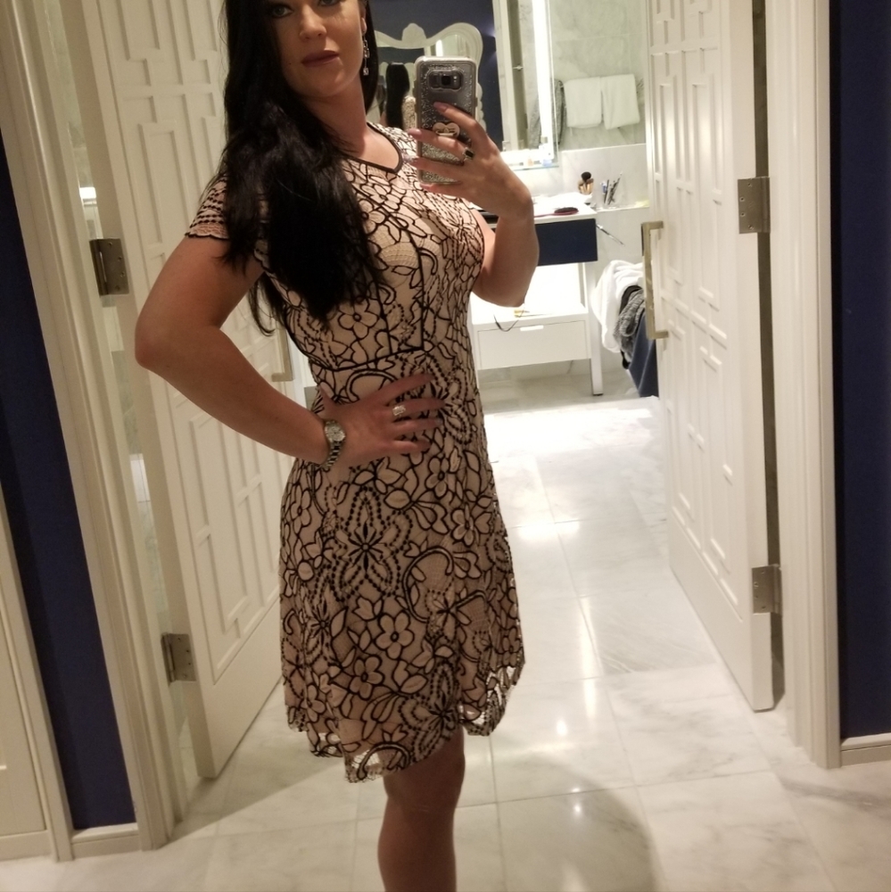 Lace Overlay Dress